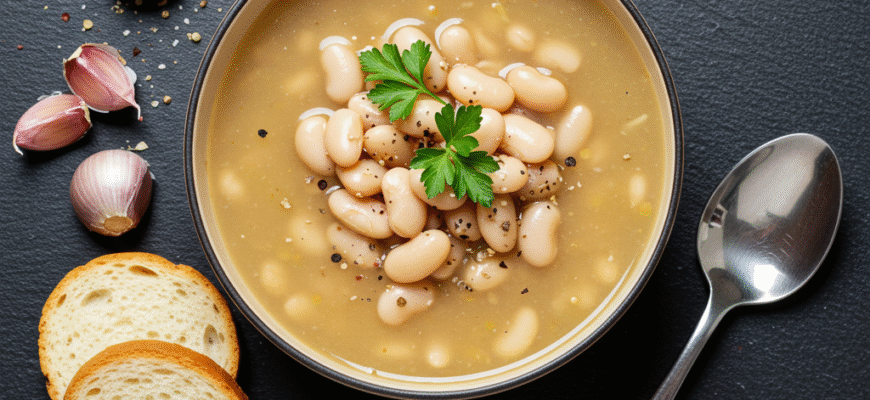 Tasty & Healthy Roasted Garlic and White Bean Soup