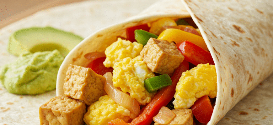 Healthy & Satisfying Tofu Breakfast Burritos